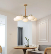 Brass Wooden Persimmon Chandelier